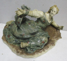 Vintage Pottery Figure of Woman in Dress Layi...