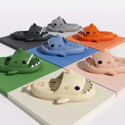cosplay shoes bathroom slippers shark massage foots anti sli