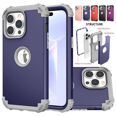 Shockproof Defender Case For iPhone 14 Pro Max 11 12 13 Pro MAX XR XS MAX X 7 8 