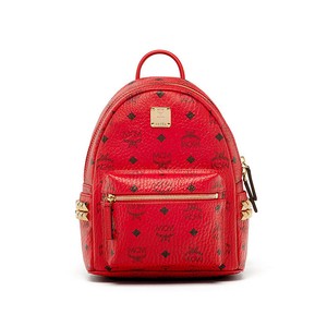 mcm backpack black and red