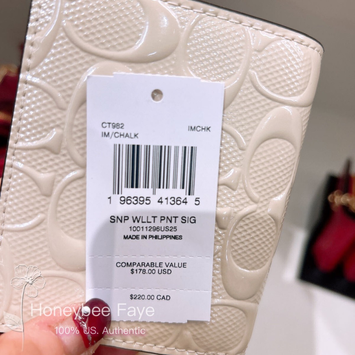 NWT Coach Snap Wallet In Signature Leather CV415/CT982 | eBay
