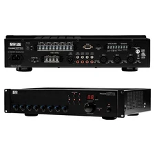 240W Commercial 70V Amplifier 5x Zones, Remote Control 3x XLR Mic Inputs PAM-245