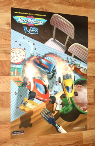 1997 Micro Machines V3 / Sampras Extreme Game Boy PS1 N64 Rare Vintage Poster