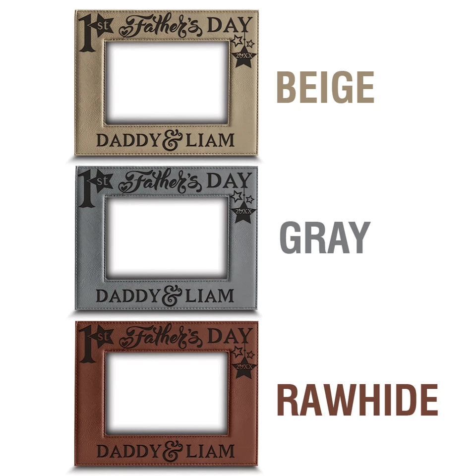 Bella Busta - Primer marco de fotos del día del padre - Marco grabado papá y yo Foto 2 de 4