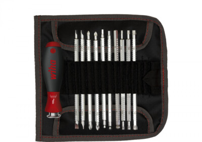 Wiha Schraubendreher mit Wechselklingen Set SYSTEM 6 - 12-teilig - mit Tasche