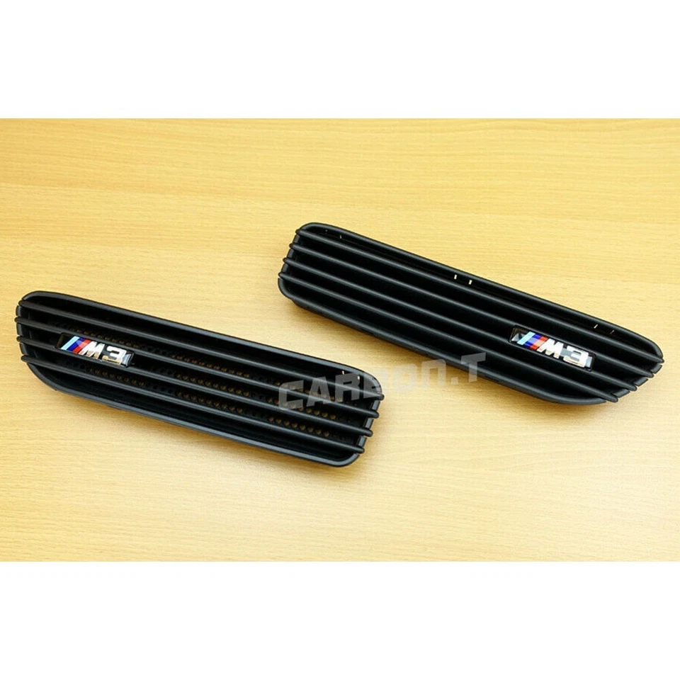For BMW E46 M3 Front Side Fender Air Vents Trim Cover Matte Black 2001-2006 Foto 4 de 4