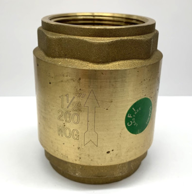 Lead Free Brass Spring Check Valve, IPS Thread (1-1/2'' [1.5 inches]) 200 WOG