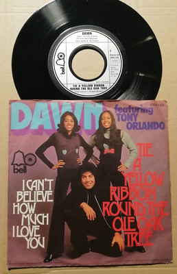 DAWN - TIE A YELLOW RIBBON ROUND THE OLE OAK TREE / I CAN' T - 7''-SIN  1973 (2)