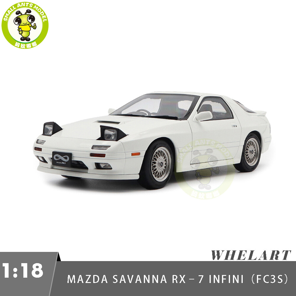 WHELARTダイキャスト 1:18スケール マツダ RX7 FC3S モデル 1/18 Mazda Savanna RX-7 RX 7 FC3S Whelart White Diecast