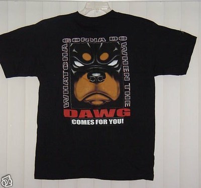 LIKE A DAISY様用 Rottweiler BDU SHIRT Mens Vintage Rare DaDawg Rottweiler Dog Black Graphic T