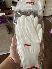 Brand New Sealed Supreme FW20 Rubberized Work Gloves Box Logo White
