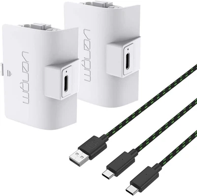 Venom High Capacity 1100Mah Rechargeable Battery Twin Pack - White (Xbox Series - Image 1 of 4