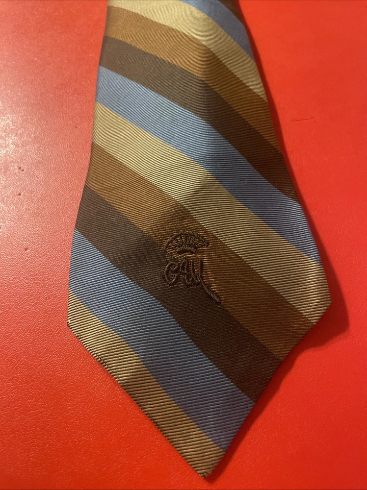 Corbata retro vintage usada en excelente estado condesa Mara a rayas anchas de seda para hombre Foto 2 de 4