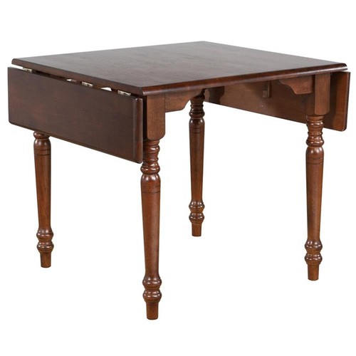 Andrews 48-in Rectangle Drop Leaf Dining Table Antique White/Chestnut Brown Wood - Picture 5 of 6