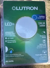 Lutron Dalia LED+ White Illuminated Rotary Light Dimmer Switch 150W For LED Bulb