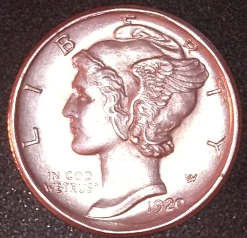 1920-D MERCURY DIME 10C , MS , FB ??? SEE PHOTO'S