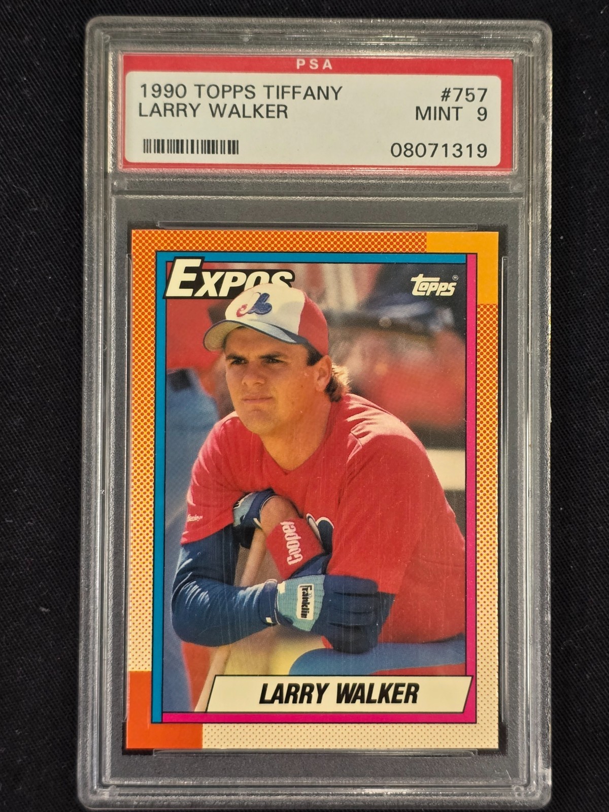 1990 Topps Tiffany #757 Larry Walker PSA 9