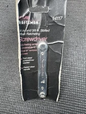 Sears Craftsman USA Nos Rare Slotted Ratcheting Screwdriver 4117 Vintage 