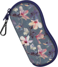 Glasses Case with Carabiner, Ultra Light Portable Neoprene Zipper Sunglasses Sof