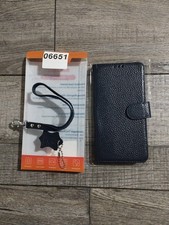 Genuine Leather Wallet Case for iPhone 13 ONLY, Deep Blue