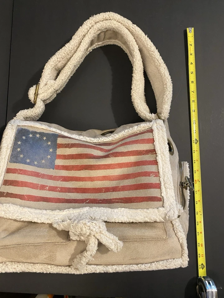 Pet Flys Pony Express imitación oveja y bandera de Estados Unidos, perro gato portaaviones, sin usar Foto 3 de 4