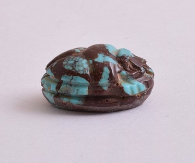 Authentic Hand-Carved Egyptian Turquoise Scarab   Ancient Symbol of Power