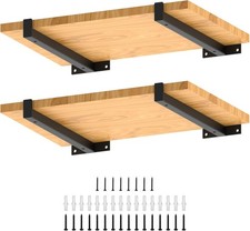 4 Pcs Heavy Duty Shelf Brackets 12 Inch Industrial Metal Floating Bracket She...