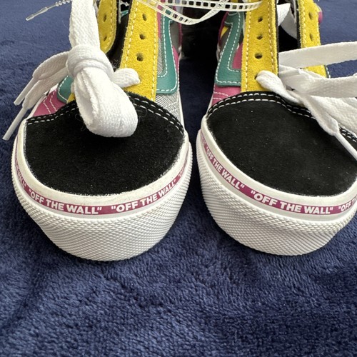 Kids Vans Skateboard Shoes Suede Checker Multicolored Unisex size 11 80's retro - Picture 7 of 8