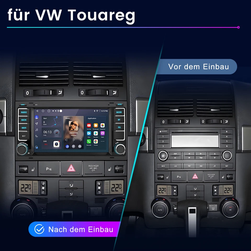 Für VW T5 Multivan Transporter Android 14 Autoradio Carplay GPS Navi RDS BT DAB+ - Bild 3 von 4