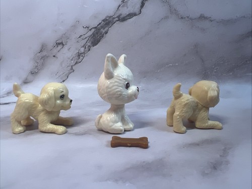 Barbie 3 Welpen Hunde Haustiere mit Knochen - Bild 9 von 11