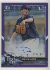 2018 Bowman Draft Chrome Pick Purple Refractor 136/198 Tanner Dodson Auto 0wq