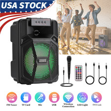 8" High Fidelity Deep Bass Portable Speaker Karaoke Audio for Home & Outdoor Use