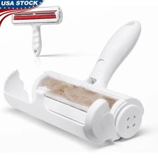 Dual-sided Pet Hair Remover Roller Lint Brush Manual Reusable Cleaning Tool New