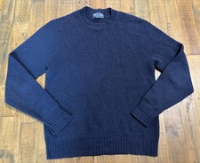 Vintage Robert Bruce Sweater Mens Large Blue Crewneck Made in USA Wool Blend
