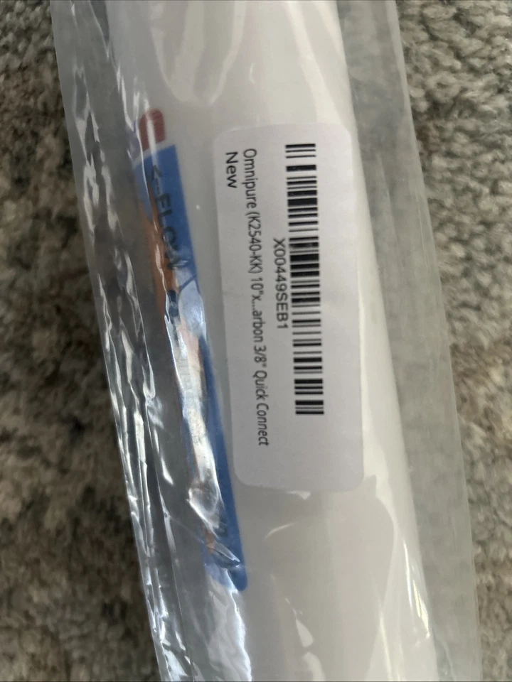Omnipure K2540-KK Carbon filter for Chlorine and Taste 10"x 2" for 3/8" QC - Image 2 of 2