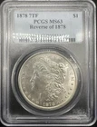 1878 MS63 7TF Reverse Of 1878 Morgan Silver Dollar PCGS