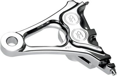 Performance Machine 4-Piston Caliper & Bracket Rear Chrome #1256-0077-CH
