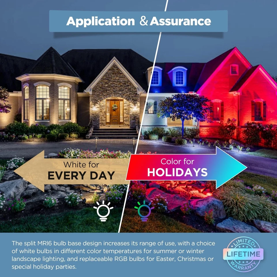 Focos de paisaje exterior de latón macizo Gardencoin (12V), paquete de 6 Foto 4 de 4