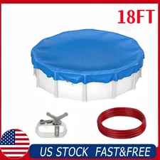 18FT Round Winter Pool Cover for 15FT Above Ground Pool Blue Future Way
