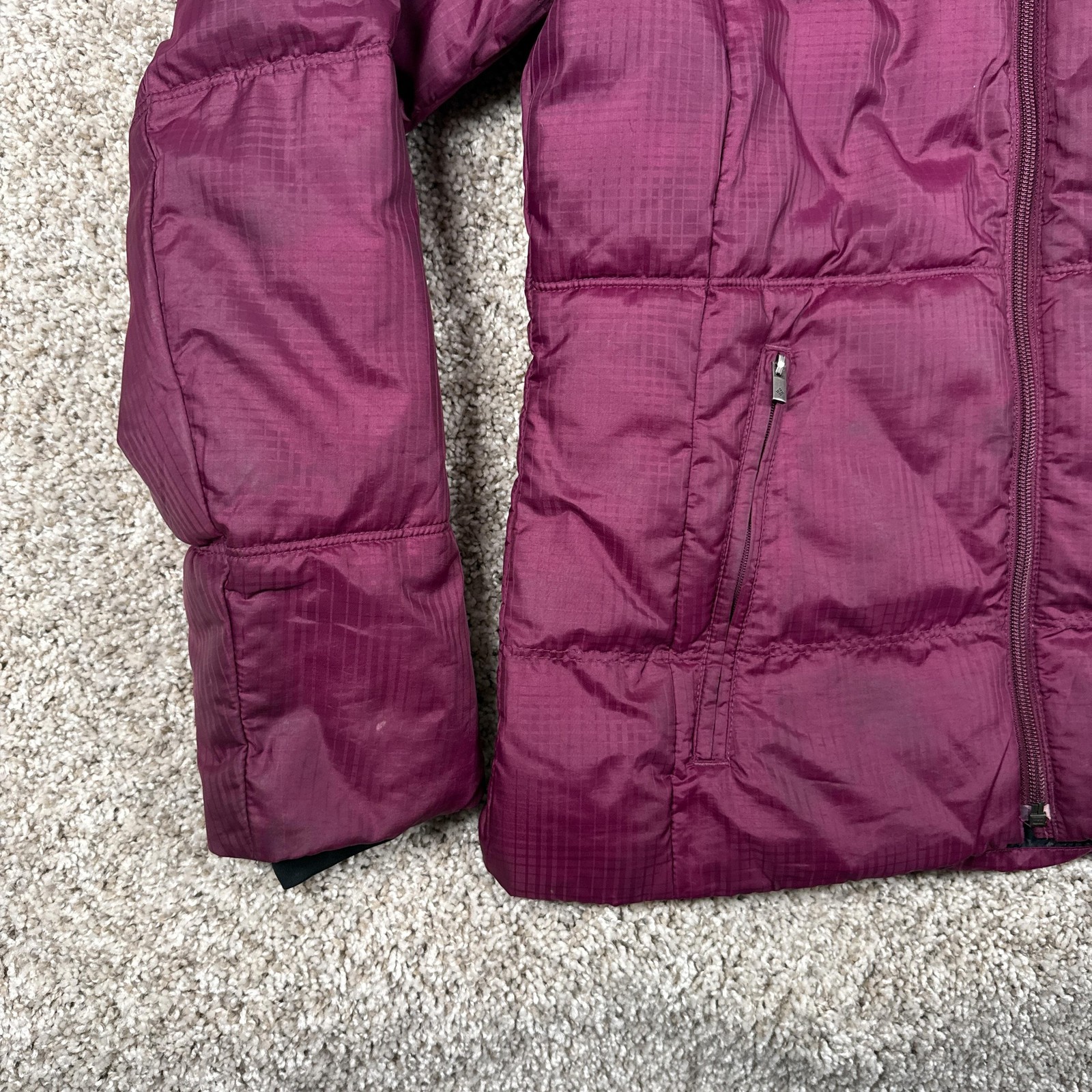 Columbia Jacket Womens Small Purple Faux Fur Hood Puffer Insulated Winter Coat thumbnail 3