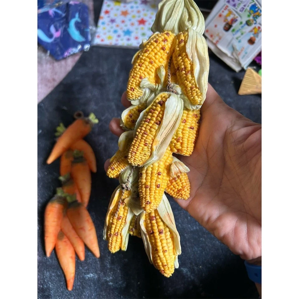 Vintage Ceramic 3D Vegetable Wall Plaque Carrots & Corn Farmhouse Decor - Image 3 of 4