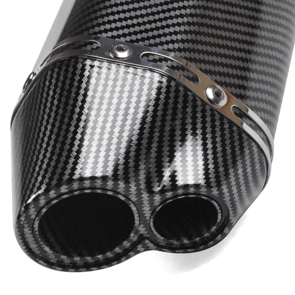 Nuevo tubo de escape de fibra de carbono de 370 mm para bicicletas de tierra/calle ATV (51 mm) Foto 4 de 4