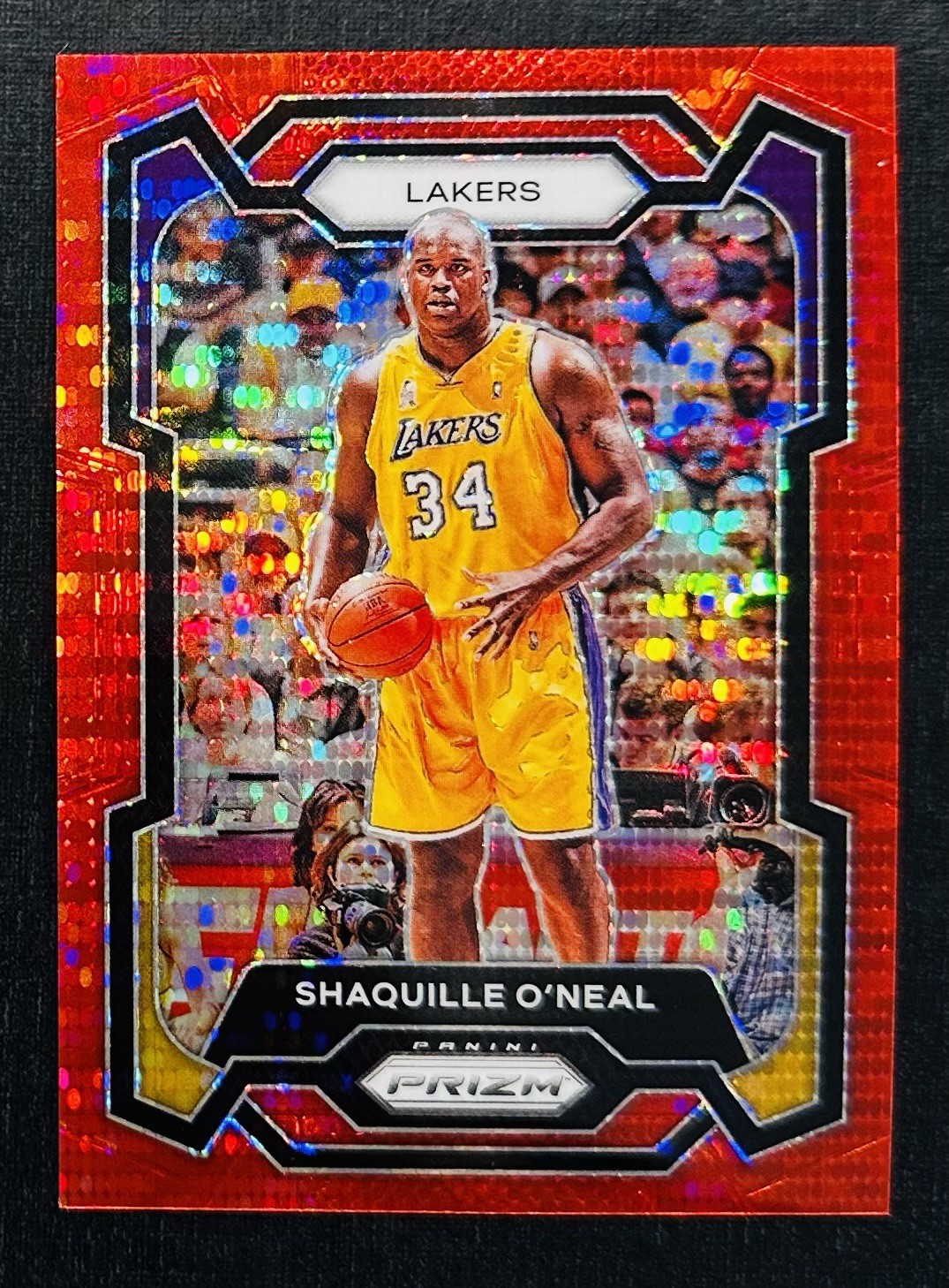 2023-24 Panini Prizm Basketball #181 Shaquille O’Neal Red Prizm /299 SP Lakers