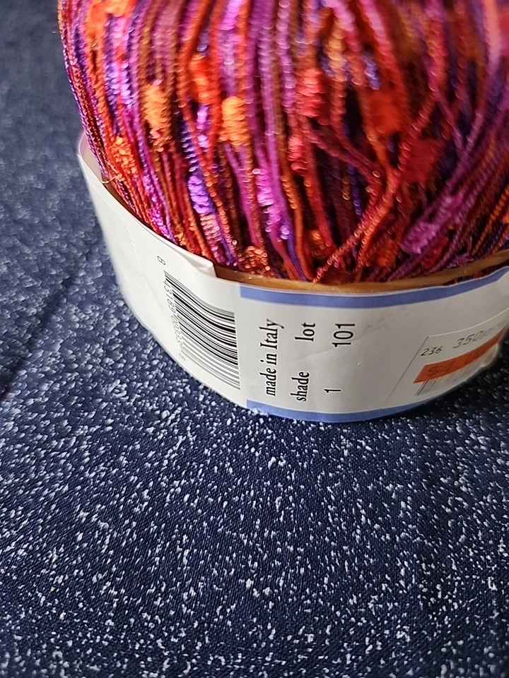 Lote de 3 rollos de hilo de cinta de escalera de enrejado AZUL ROJO PÚRPURA con verde ITALIA Foto 3 de 4