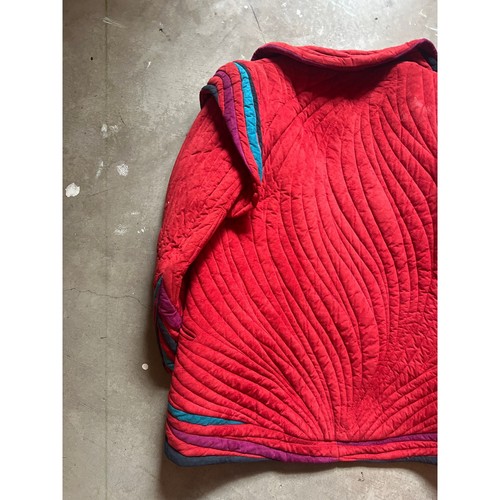 Vintage Bob Mackie Multi-Colored Quilt Suede Jacket - Picture 3 of 15
