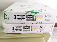 Carbonless Paper, 8.5 x 11, 3-Part Reverse Excel One 500 Sheets per Ream