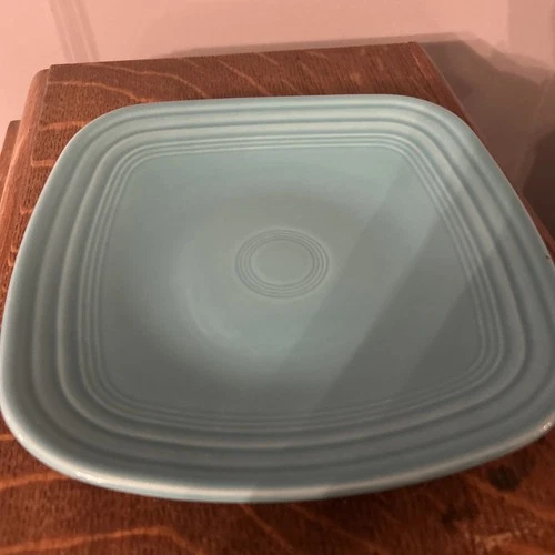 Fiestaware - Square Dinner & Luncheon Plates - teal, lot of 6. Seconds quality