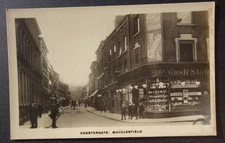 Chestergate, Macclesfield, Cheshire ENGLAND real photo postcard Boots