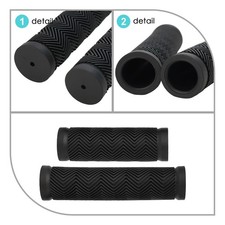 Bike Handlebar Grip Cover Soft Rubber for MTB Mountain Bicycle Scooter Black