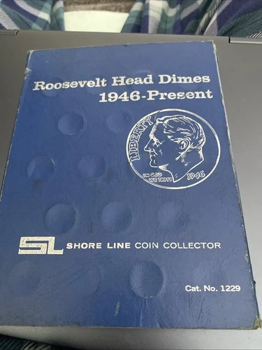 Roosevelt Silver Dime Starter Album 1946-1964 Includes 12 Coins.